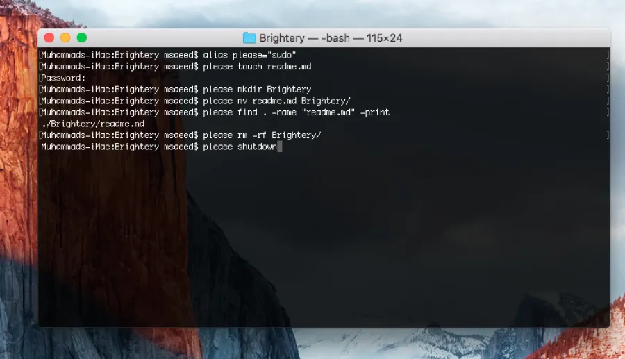 Alias make your terminal commands meaningful