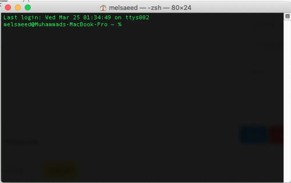 Enable the default interactive shell "zsh" instead of bash on your MacOs
