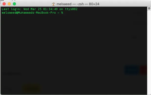 Enable the default interactive shell "zsh" instead of bash on your MacOs
