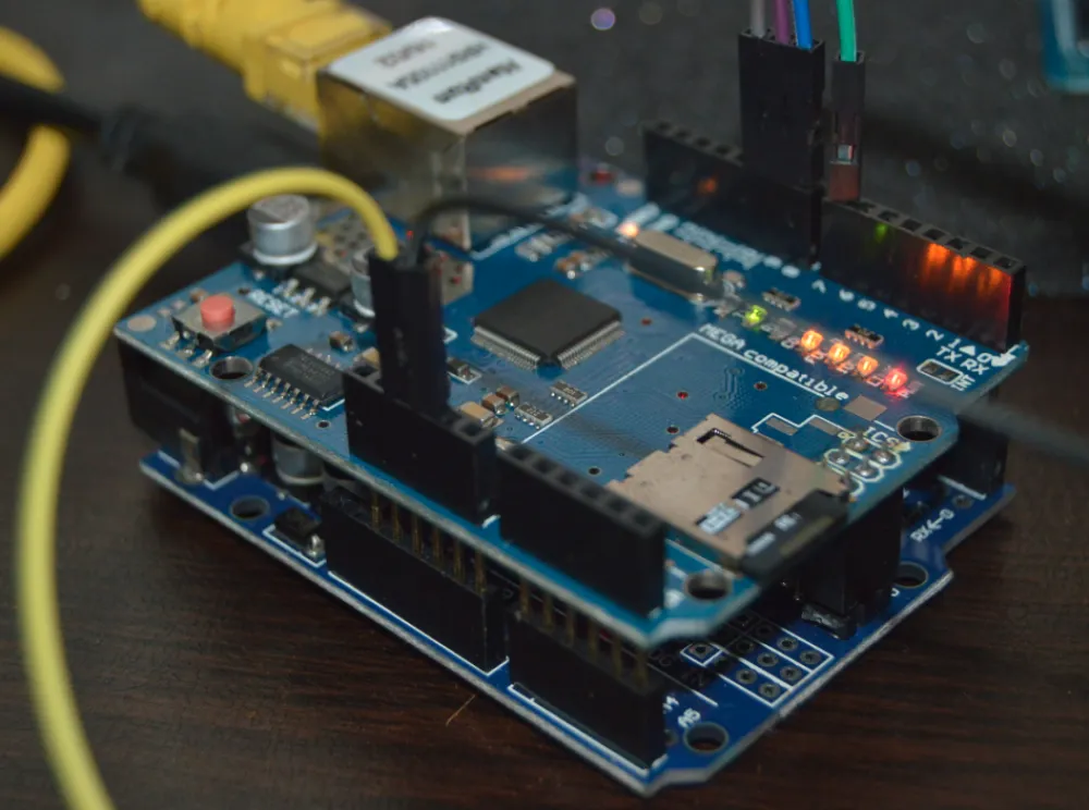 Home Automation Project Arduino, Ethernet shield, Webserver, 4 relays board & SD card support