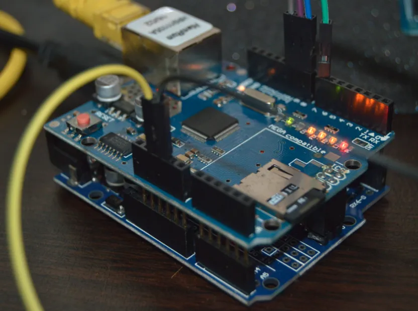 Home Automation Project Arduino, Ethernet shield, Webserver, 4 relays board & SD card support
