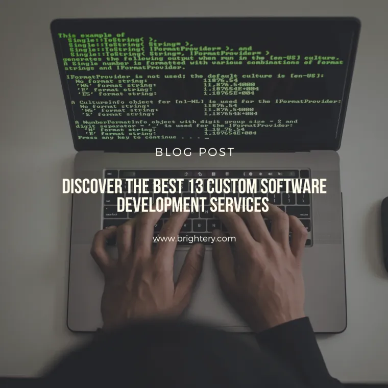 Discover the best 13 custom software development services