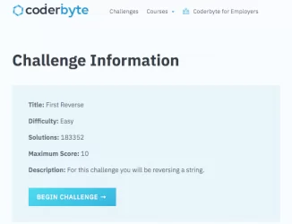 Prepare yourself for employment with CoderByte Challenges