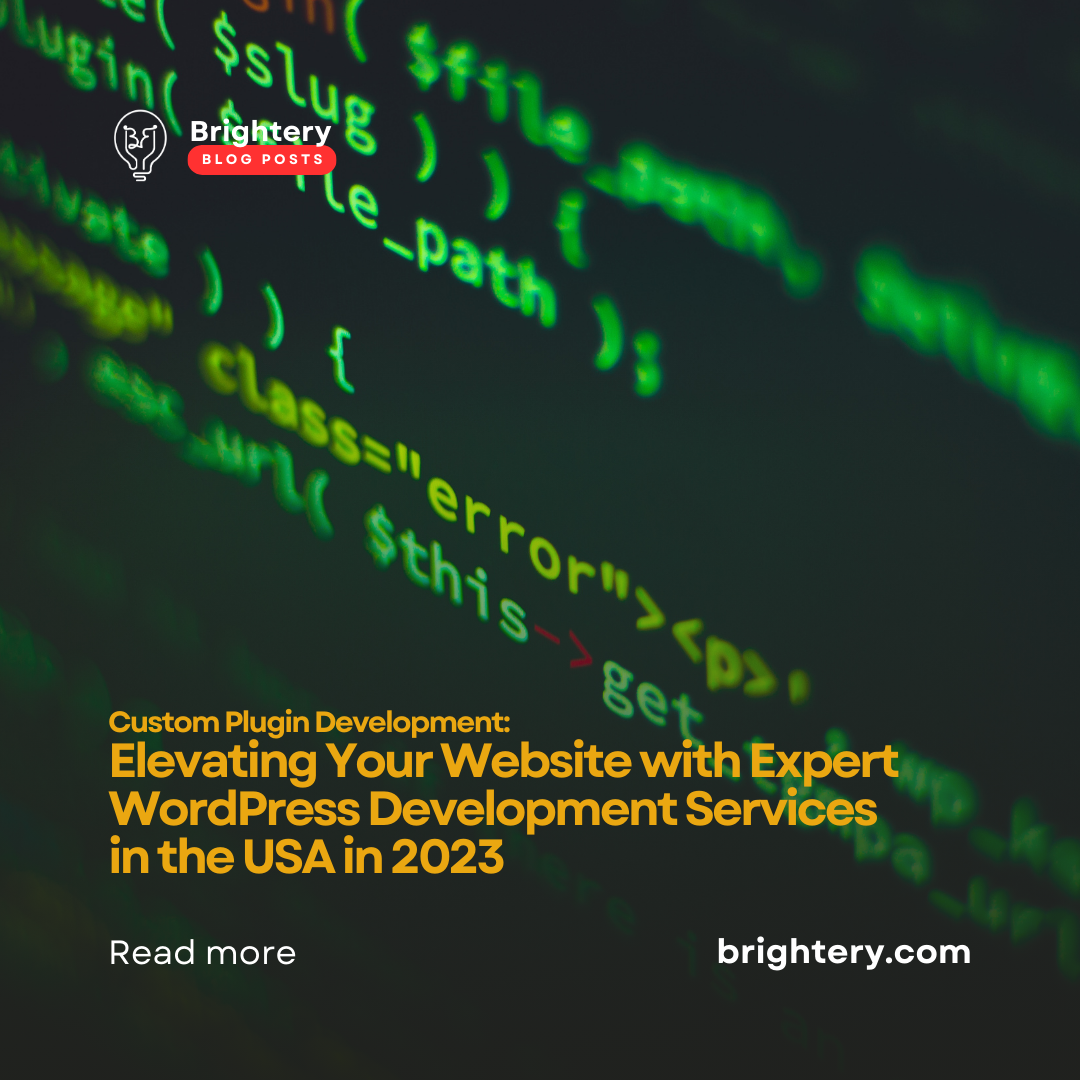 Custom Plugin Development: Elevating Your Website with Expert WordPress Development Services in the USA in 2023