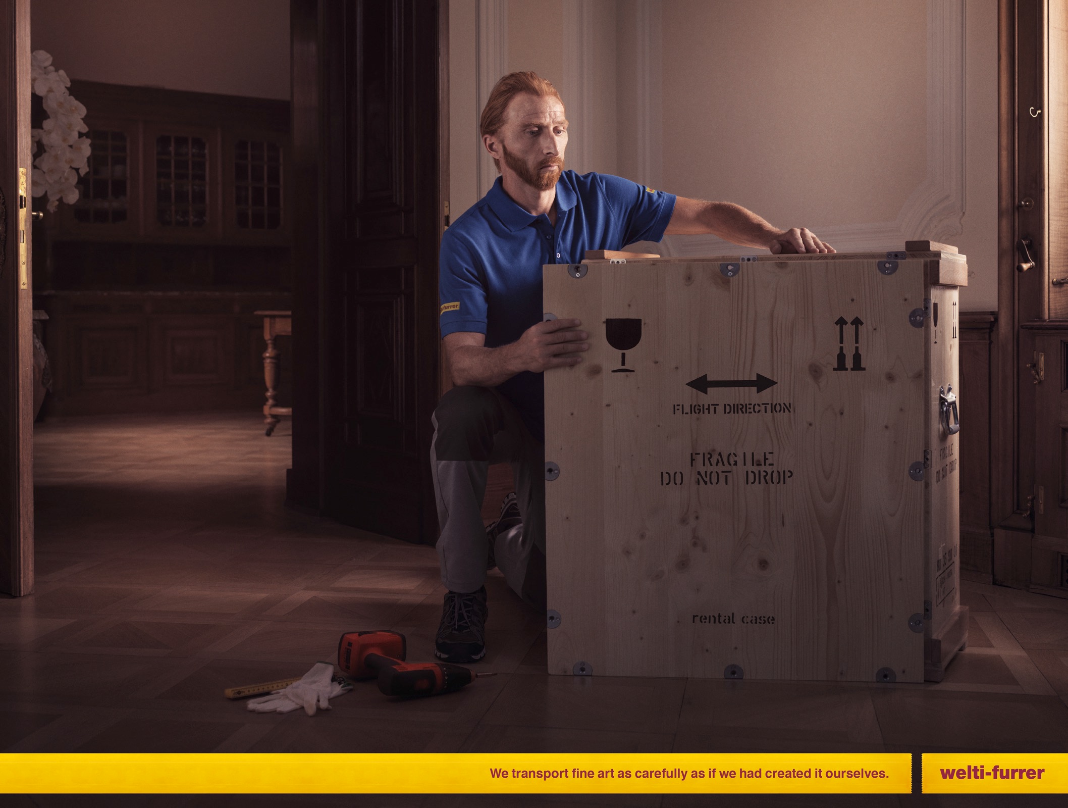 Painters ‘Deliver’ Their Paintings In Advertisement For Fine Arts Transport and Delivery company